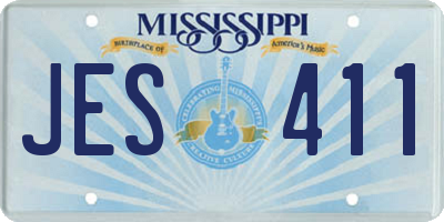 MS license plate JES411