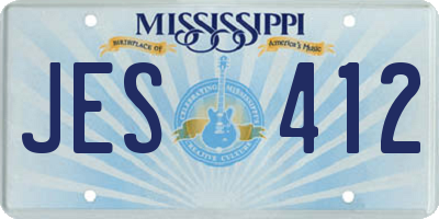 MS license plate JES412