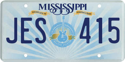 MS license plate JES415