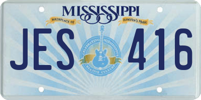 MS license plate JES416