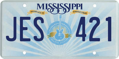 MS license plate JES421