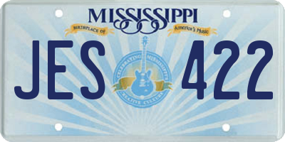 MS license plate JES422