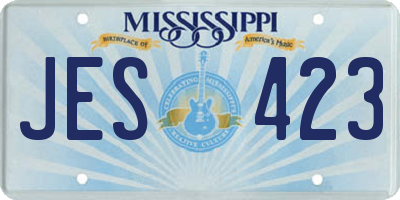 MS license plate JES423