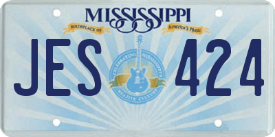 MS license plate JES424