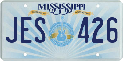 MS license plate JES426