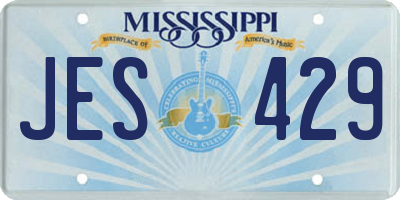 MS license plate JES429