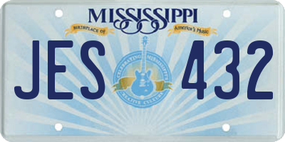 MS license plate JES432