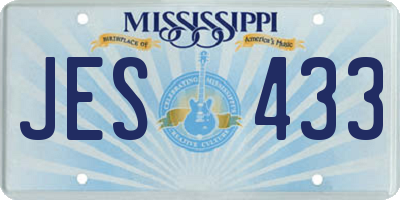 MS license plate JES433