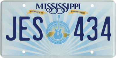 MS license plate JES434
