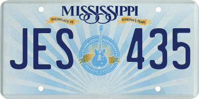 MS license plate JES435