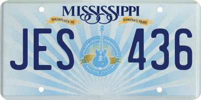 MS license plate JES436