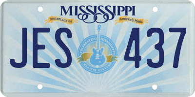 MS license plate JES437