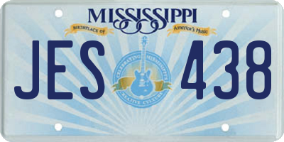 MS license plate JES438
