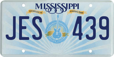 MS license plate JES439