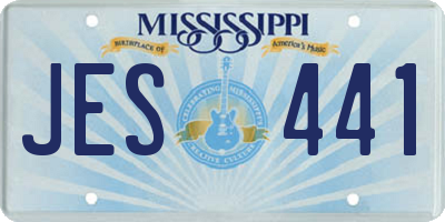 MS license plate JES441