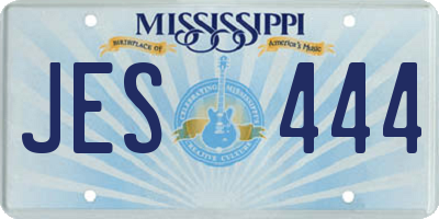 MS license plate JES444