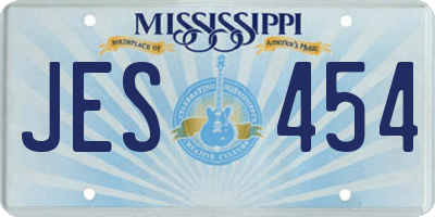 MS license plate JES454