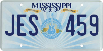 MS license plate JES459
