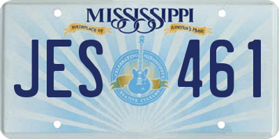 MS license plate JES461