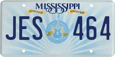 MS license plate JES464