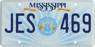 MS license plate JES469