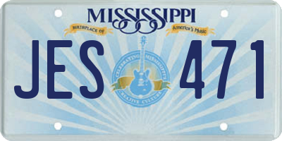 MS license plate JES471