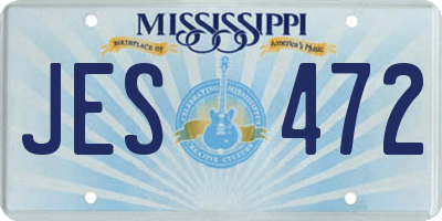MS license plate JES472