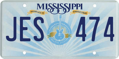 MS license plate JES474