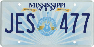 MS license plate JES477