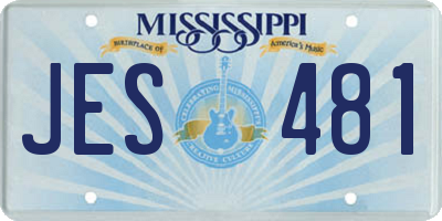 MS license plate JES481