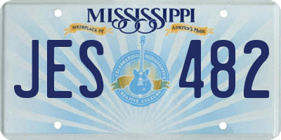 MS license plate JES482