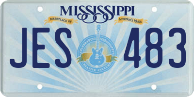 MS license plate JES483
