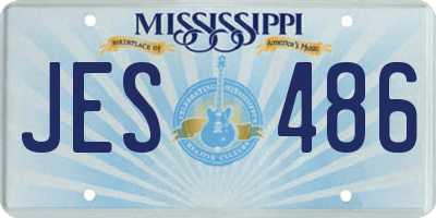 MS license plate JES486