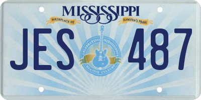 MS license plate JES487