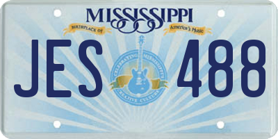 MS license plate JES488