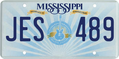MS license plate JES489