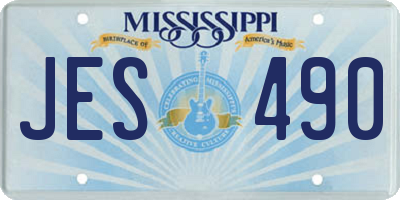 MS license plate JES490