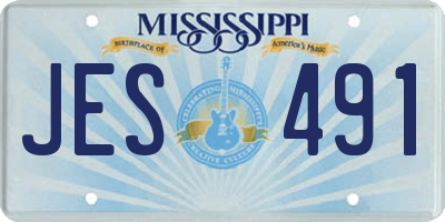 MS license plate JES491