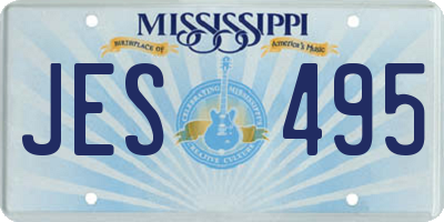 MS license plate JES495