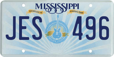MS license plate JES496
