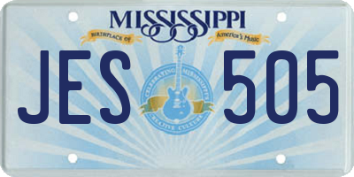 MS license plate JES505