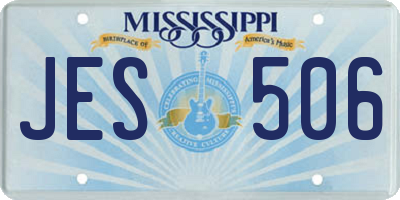 MS license plate JES506