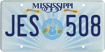 MS license plate JES508