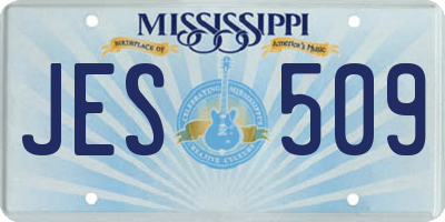 MS license plate JES509