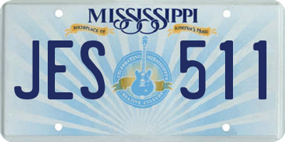 MS license plate JES511