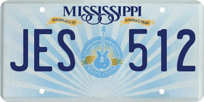 MS license plate JES512