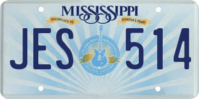 MS license plate JES514