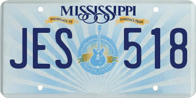 MS license plate JES518