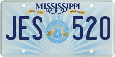 MS license plate JES520