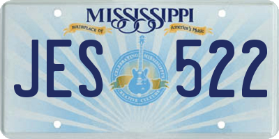 MS license plate JES522